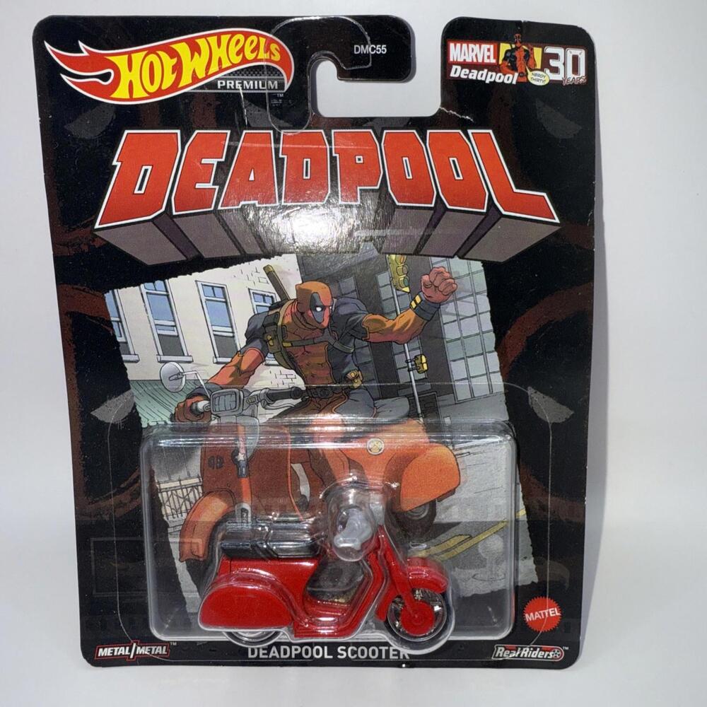 2021-Hot Wheels Premium Retro Entertainment-Marvel “Deadpool” Red Scooter